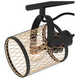 EGLO Dellow black adjustable spotlight with mesh shades, imported from the UK