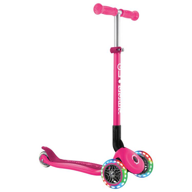 Globber pink 3-wheel foldable scooter for kids (British brand)