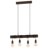EGLO 4-light ceiling light antique brass, UK version