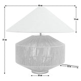 Habitat jute wrapped table lamp with cream shade 37cm - British product