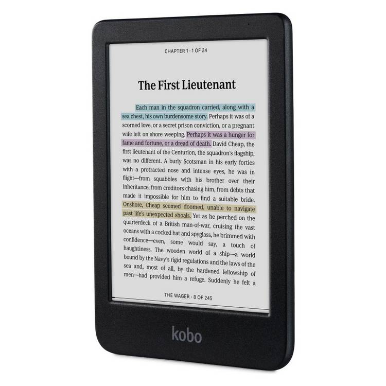 Kobo Clara Colour e-reader 16GB black, imported from the UK