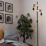 EGLO Townshend floor lamp black oak 166.5cm, imported from the UK