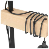 EGLO Townshend floor lamp black oak 166.5cm, imported from the UK