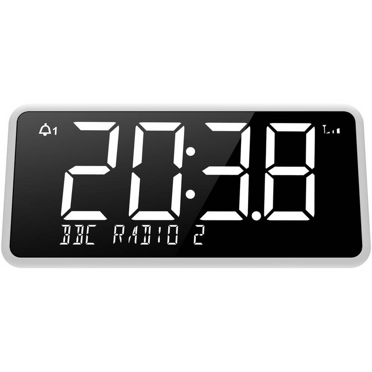 Bush Oxford DAB clock radio in white compact size, UK version