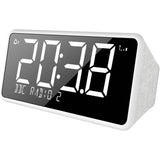Bush Oxford DAB clock radio in white compact size, UK version
