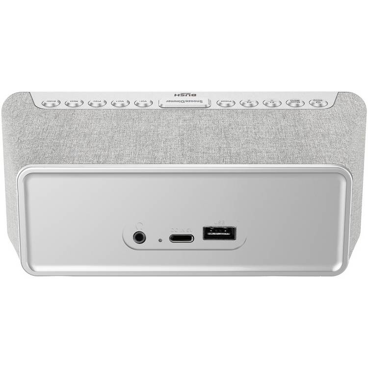 Bush Oxford DAB clock radio in white compact size, UK version