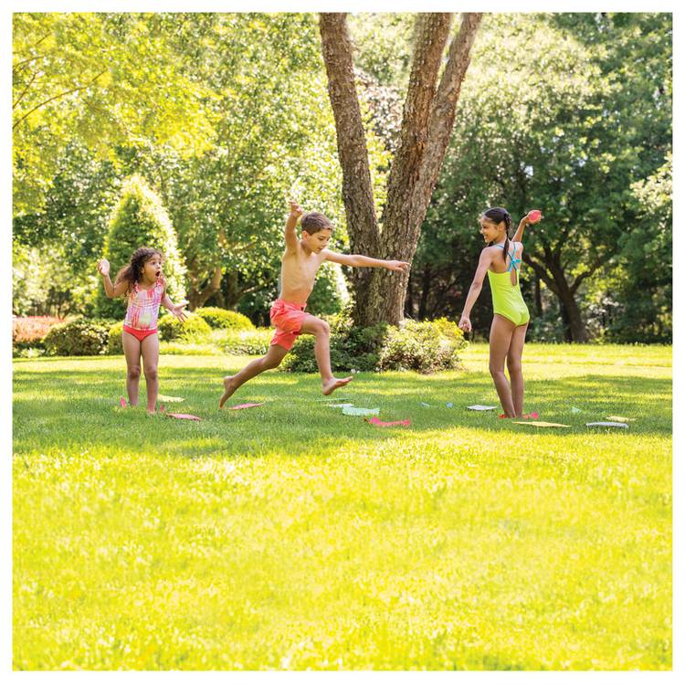 Floor is Lava Outdoor Edition game with foam tiles (British brand)