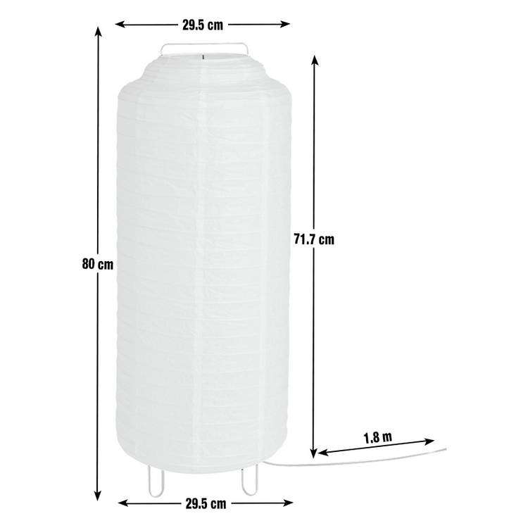 Habitat white paper floor lamp H80cm, UK version