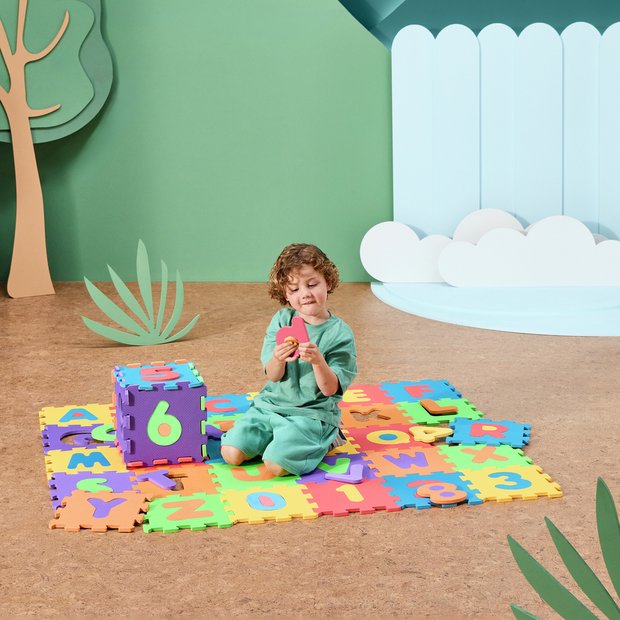 Chad Valley foam mat letters and numbers, UK version