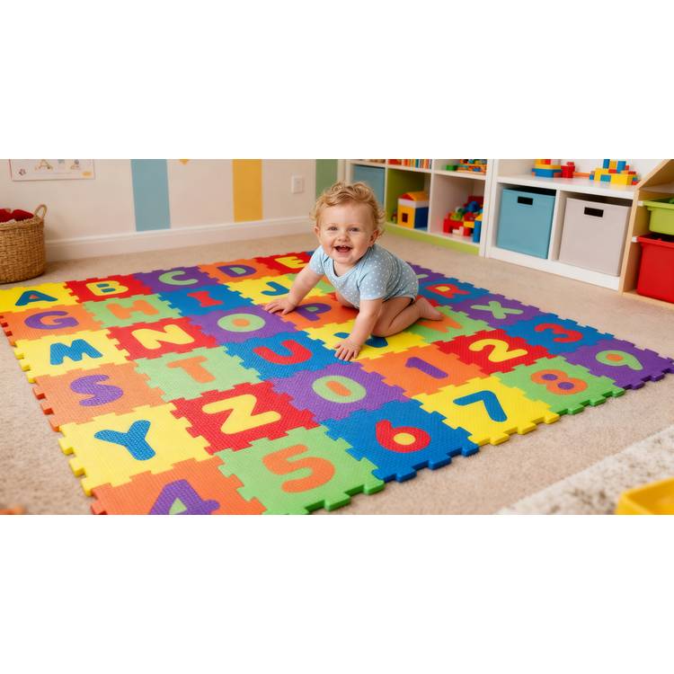 Chad Valley foam mat letters and numbers, UK version