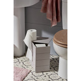 Argos Home wooden toilet roll holder grey (British brand)