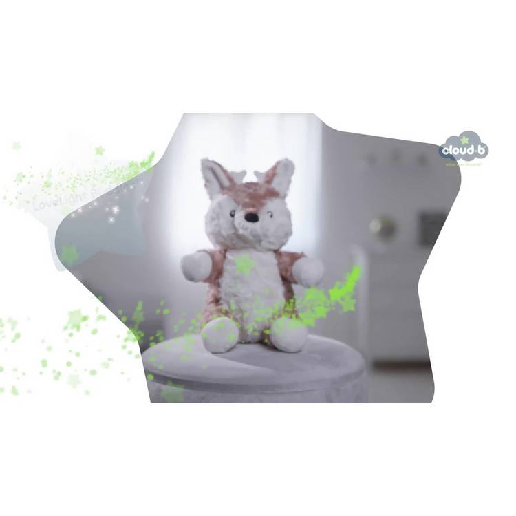 Cloud B Lovelight Fawn baby sound soother plush - British product