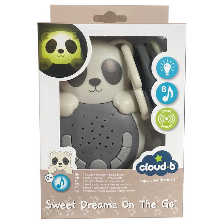 Cloud B Panda baby soother with night light and sounds, UK version