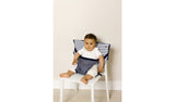 BabyToLove travel booster seat blue stripes, imported from the UK