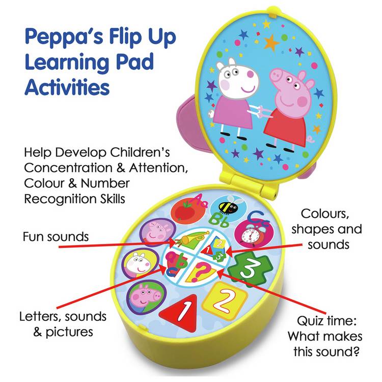 Peppa Pig interactive flip up learning pad - British product