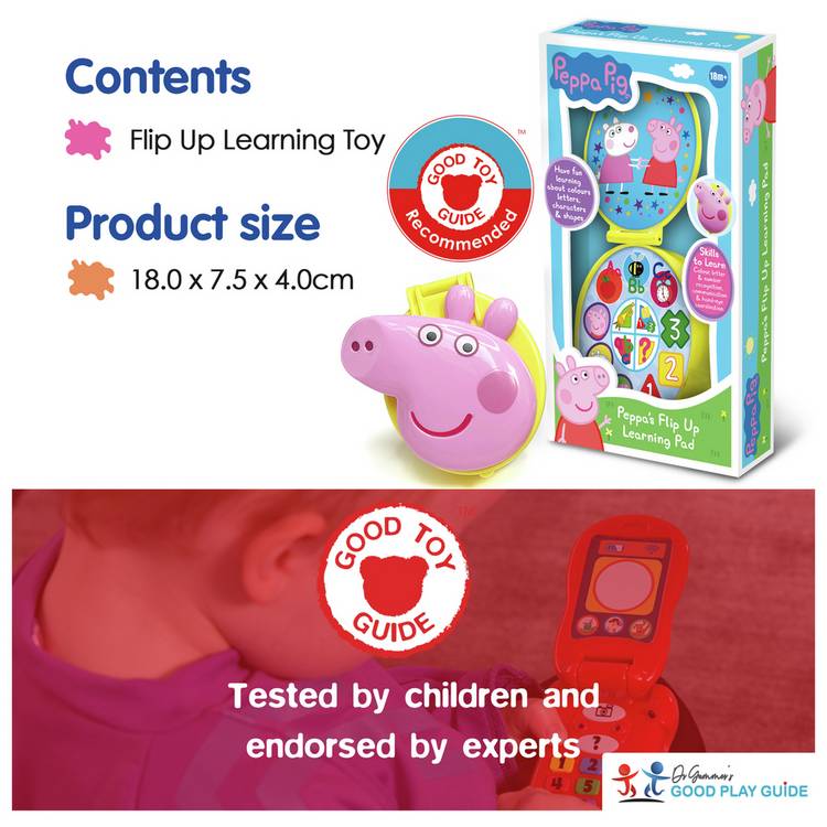 Peppa Pig interactive flip up learning pad - British product