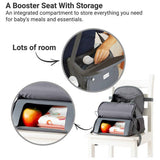 BabyToLove travel waterproof booster seat with storage grey, imported from the UK