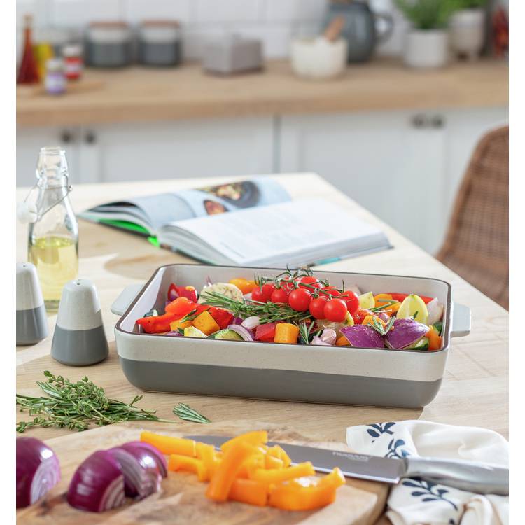 Habitat Speckle ceramic roasting tin 36cm, imported from the UK