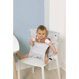 BabyToLove travel pocket chair and booster seat White Stars, imported from the UK