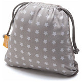 BabyToLove travel pocket chair and booster seat White Stars, imported from the UK