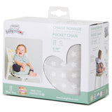 BabyToLove travel pocket chair and booster seat White Stars, imported from the UK