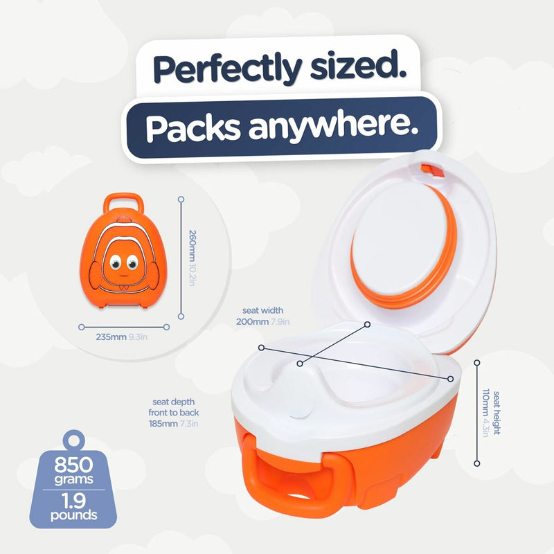 My Carry Potty Clownfish portable potty for toddlers, imported from the UK