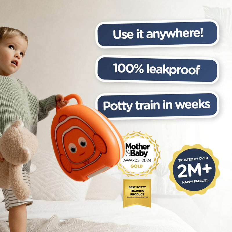 My Carry Potty Clownfish portable potty for toddlers, imported from the UK