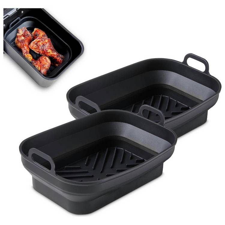 Tower silicone air fryer trays set of 2, UK version