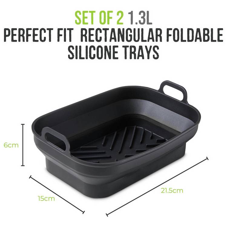 Tower silicone air fryer trays set of 2, UK version