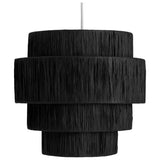 Argos Home black raffia 4 tier lampshade 40cm - British product