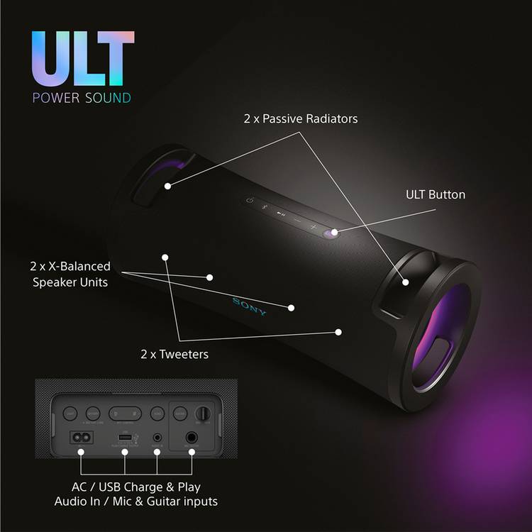 Sony ULT Field 7 portable Bluetooth party speaker black (British brand)