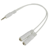 Headphone splitter white 3.5mm audio accessory - British product