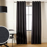 Argos Habitat Charcoal Grey Blackout Eyelet Curtains 117x137cm- Buy online at McGrocer