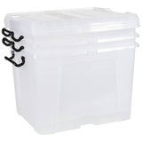 Argos Strata Smart 3 x 40L Plastic Storage Boxes with Lid - Clear- Buy online at McGrocer