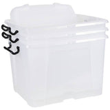 Strata Smart clear storage boxes with lids 3x40L (British brand)