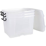 Strata Smart clear storage boxes with lids 3x40L (British brand)