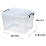 Strata Smart clear storage boxes with lids 3x40L (British brand)