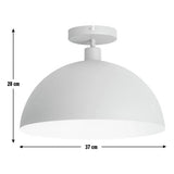 Habitat steel mushroom flush ceiling light in green - British product