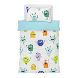 Argos Home monsters reversible toddler bedding set white duvet cover (British brand)