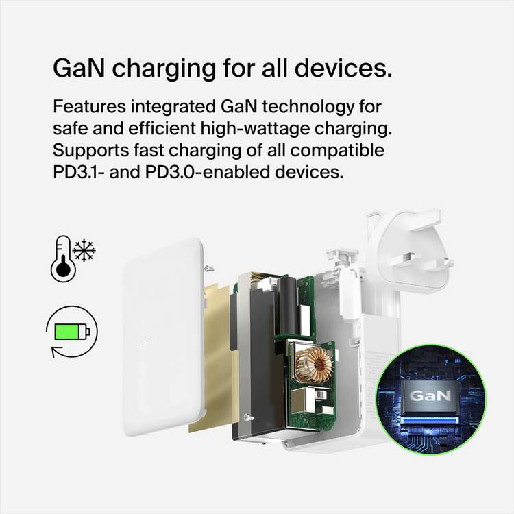 Belkin 140W GaN 4-port charger, UK version
