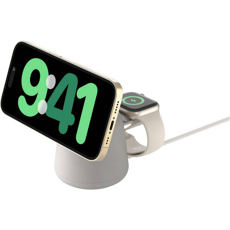 Belkin 2-in-1 MagSafe wireless charger Sand - British product