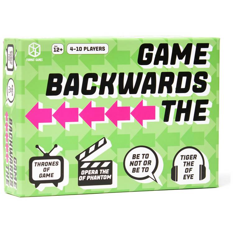 Format Games The Backward Game party game for 4 players (British brand)