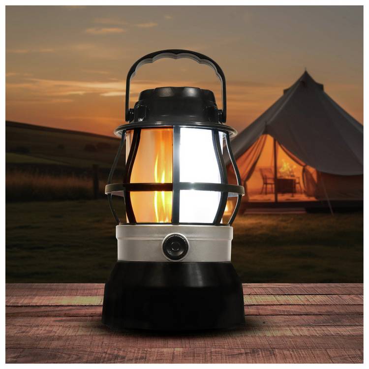Streetwize camping lantern with flame LED (British brand)