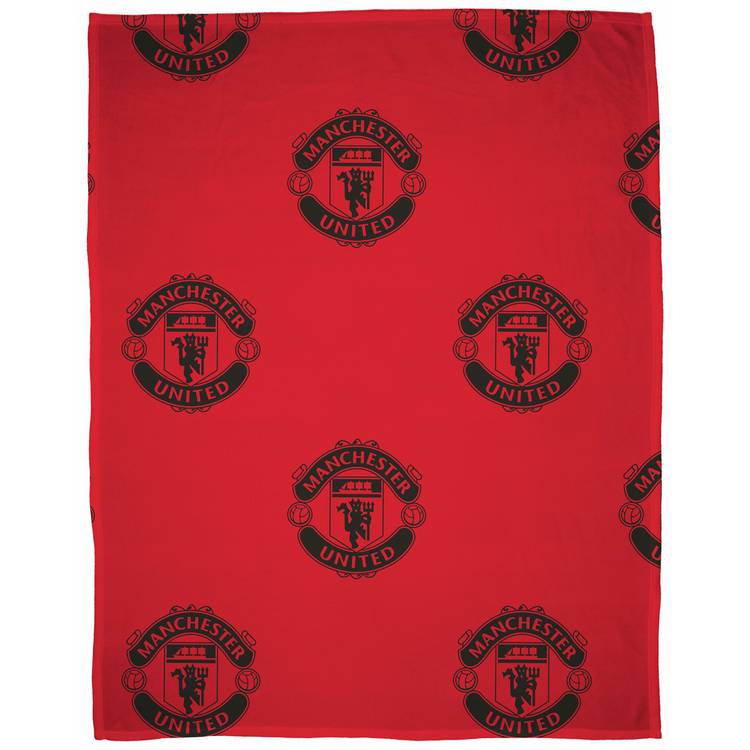 Manchester United red fleece throw 150x100cm - British product