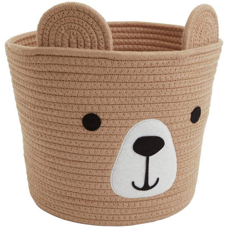 Argos Home rope bear storage basket brown (British brand)