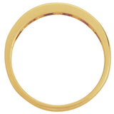 Revere 9ct gold diamond and ruby eternity ring, UK version