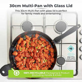 Tower Diamo 30cm lidded saute pan, UK version