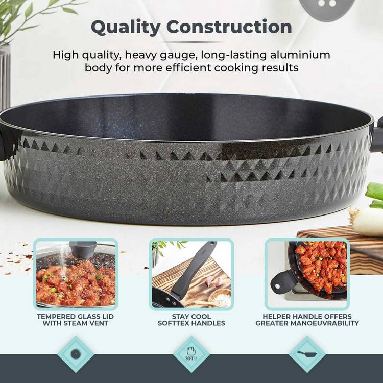 Tower Diamo 30cm lidded saute pan, UK version