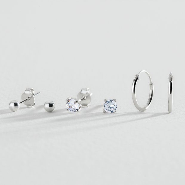 Revere ball and hoop earrings set 3 pairs, UK version