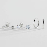 Revere ball and hoop earrings set 3 pairs, UK version
